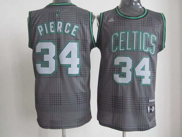  NBA Boston Celtics 34 Paul Pierce Black Square Swingman Jersey